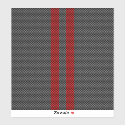 Burgundy Red Carbon Style Racestandaards Decor Sticker (Vel)