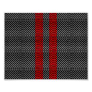 Burgundy Red Carbon Style Stripes Decor Foto Afdruk
