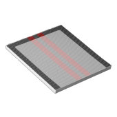 Burgundy Red Carbon Style Stripes Notitieblok (Schuin)