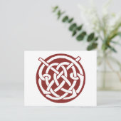 Burgundy Red Celtic Knotwork Briefkaart (Staand voorkant)