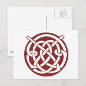 Burgundy Red Celtic Knotwork Briefkaart (Voorkant / Achterkant)