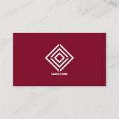Burgundy Red Custom Elegant Simple Personal Visitekaartje (Voorkant)