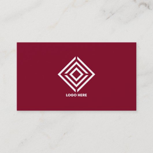 Burgundy Red Custom Elegant Simple Personal Visitekaartje (Voorkant)