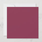 Burgundy Red Dusty Blue Floral Christelijk bruilof Kaart (Achterkant)