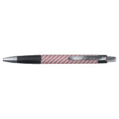 Burgundy Red en beige vijf strips Pen (Achterkant)