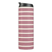 Burgundy Red en beige vijf strips Thermosbeker (Geroteerd rechts)