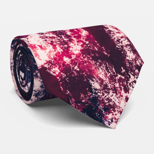 Burgundy Red en Black Gradient Palette Stropdas (Opgerold)