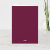 Burgundy Red en Gold Glitter 60th Birthday Card Kaart (Achterkant)