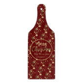 Burgundy Red en Gold Kijk met kerst Snijplank (Voorkant)
