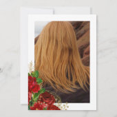 Burgundy Red en Gold  viering van het leven Kaart (Achterkant)