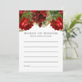 Burgundy Red en Gold  Vrijgezellenfeest Advice Kaart (Staand voorkant)