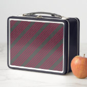Burgundy red en houtskool met vijf strippen (In situ)