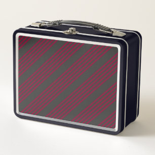 Burgundy red en houtskool met vijf strippen