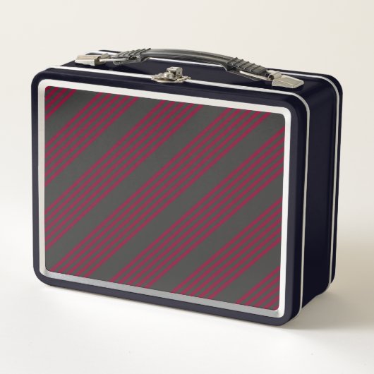 Burgundy red en houtskool met vijf strippen (Voorkant)