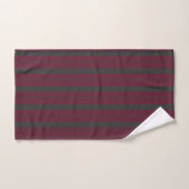 Burgundy red en houtskool met vijf strippen bad handdoek (Handdoek)