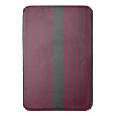 Burgundy red en houtskool met vijf strippen badmat (Voorkant Verticaal)