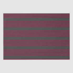 Burgundy red en houtskool met vijf strippen tissuepapier