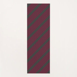 Burgundy red en houtskool met vijf strippen yogamat