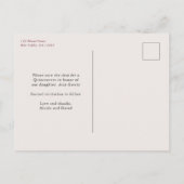 Burgundy Red en Ivory Roos Floral Save the Date Aankondigingskaart (Achterkant)