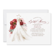 Burgundy Red en Pink Floral Dress Vrijgezellenfees