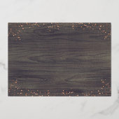 Burgundy Red en Pink Floral Pumpkins Fall Wedding Folie Uitnodiging (Achterkant)