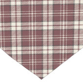 Burgundy Red en Tan Madras Pset Pattern Korte Tafelloper (Hoek)