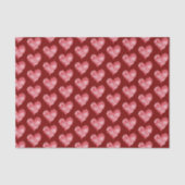 Burgundy Red Flame Hearts Valentine's Day Tissuepapier (Voorkant)