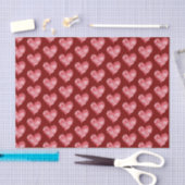 Burgundy Red Flame Hearts Valentine's Day Tissuepapier (Craft)