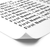 Burgundy Red Floral 20-tafel bruiloft Poster (Hoek)