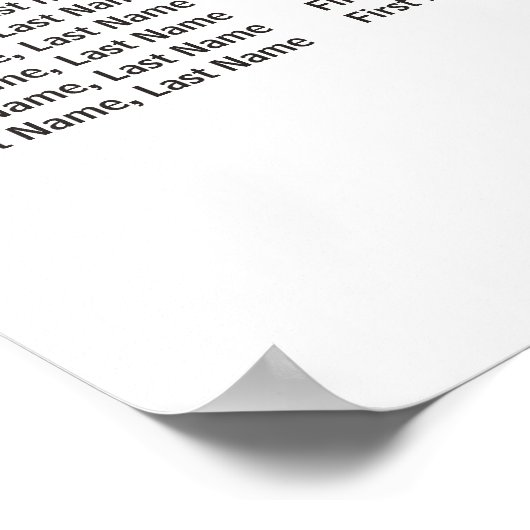 Burgundy Red Floral 8 Tables Wedding Seding Chart Poster (Hoek)