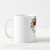 Burgundy Red Floral Boho Retirement Party Gift Koffiemok (Links)