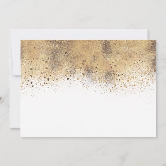 Burgundy Red Floral Gold Glitter Baby shower Kaart (Achterkant)