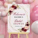 Burgundy Red Floral Gold Lijst Vrijgezellenfeest S Poster<br><div class="desc">Dit Burgundy Red Floral Vrijgezellenfeest Welcome Sign is een mooie en elegante aanvulling op je vrijgezellenfeest. Dit bord is voorzien van een verbluffend bloemontwerp in een rijke Bourgogne en goudkleurensysteem. Het geometrische lijst geeft het teken een moderne en geavanceerde blik. Het teken is perfect voor het verwelkomen van gasten aan...</div>