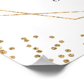 Burgundy Red Floral Gold Lijst Vrijgezellenfeest S Poster (Hoek)