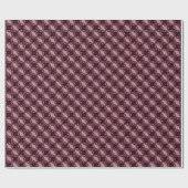Burgundy Red Floral Petal Digital Pattern Cadeaupapier (Vlak)