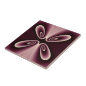 Burgundy Red Floral Petal Digital Pattern Tegeltje (Zijkant)