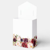 Burgundy Red Floral Rustic Boho Wedding Bedankdoosjes (Geopend)