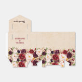 Burgundy Red Floral Rustic Boho Wedding Bedankdoosjes (Uitgevouwen)