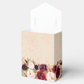 Burgundy Red Floral Rustic Boho Wedding Bedankdoosjes (Geopend)