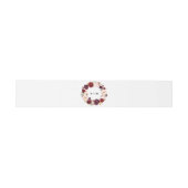 Burgundy Red Floral Rustic Boho Wedding Uitnodigingen Wikkel (Vlak)