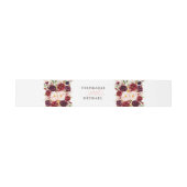 Burgundy Red Floral Rustic Boho Wedding Uitnodigingen Wikkel (Vlak)