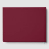 Burgundy Red Flowers 90th Birthday Guest Book Gastenboek (Achterkant)