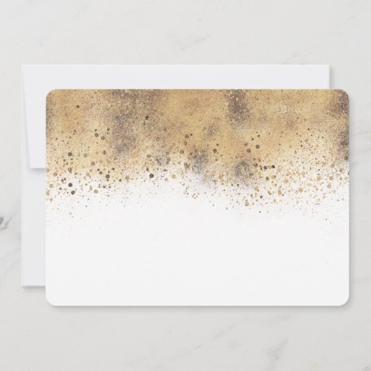 Burgundy Red Flowers en Gold Graduation Party Kaart (Achterkant)