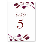 Burgundy Red Foliage Wedding Kaart (Voorkant)