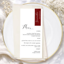 Burgundy Red, gepersonaliseerd met gastnaam legant