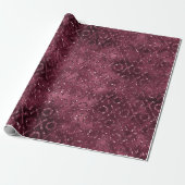 Burgundy Red Glitter XOXO Cadeaupapier (Uitgerold)