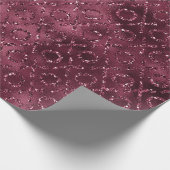 Burgundy Red Glitter XOXO Cadeaupapier (Hoek)