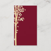 Burgundy Red Gold Aspen Birch Tree Visitekaartjes (Achterkant)