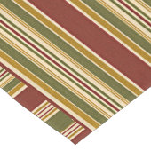 Burgundy Red Green Ochre Yellow Stripes Patroon Lange Tafelloper (Hoek)