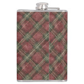 Burgundy Red Green Plaid Heupfles (Achterkant)